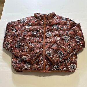 Garnet Hill Floral Puffer Down Jacket Fall 2023
